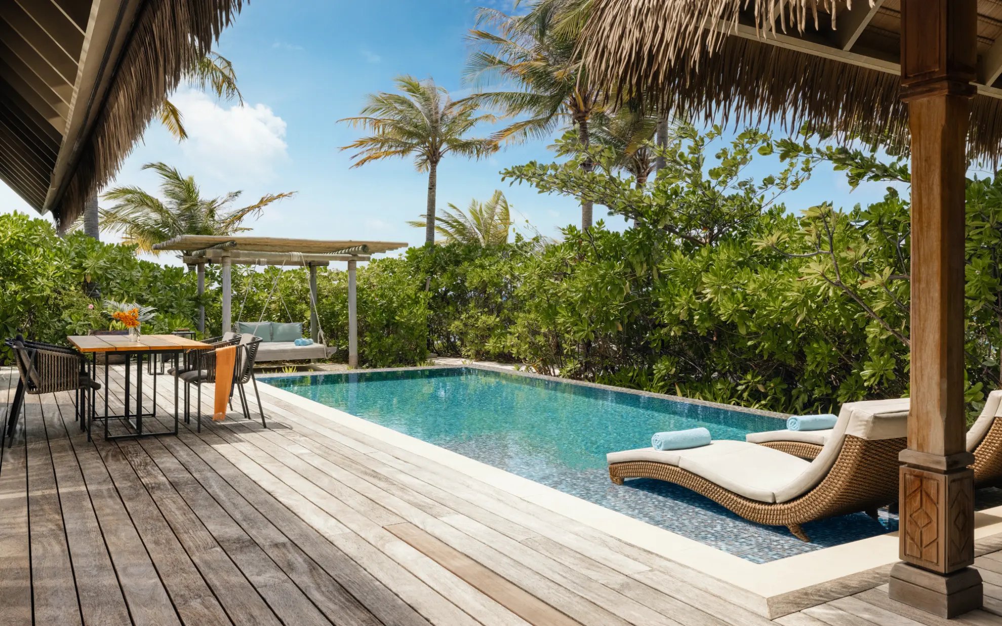 Two Queen Bedded Beach Villa with Pool at Waldorf Astoria Maldives Ithaafushi, view 2